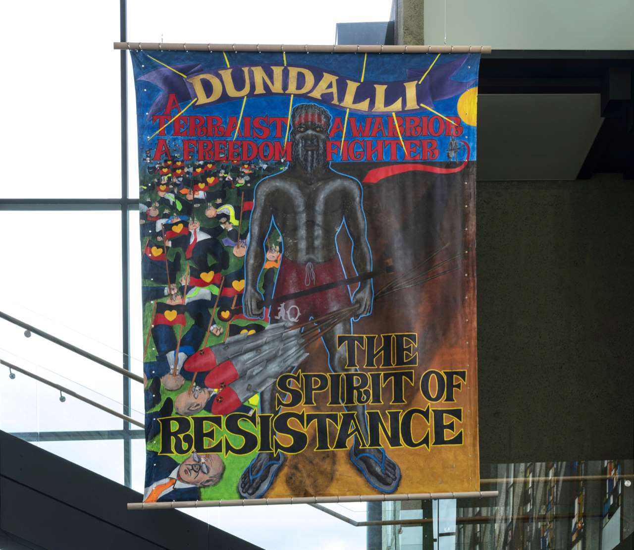Image of Gordon Hookey's artwork "Dundalli"
