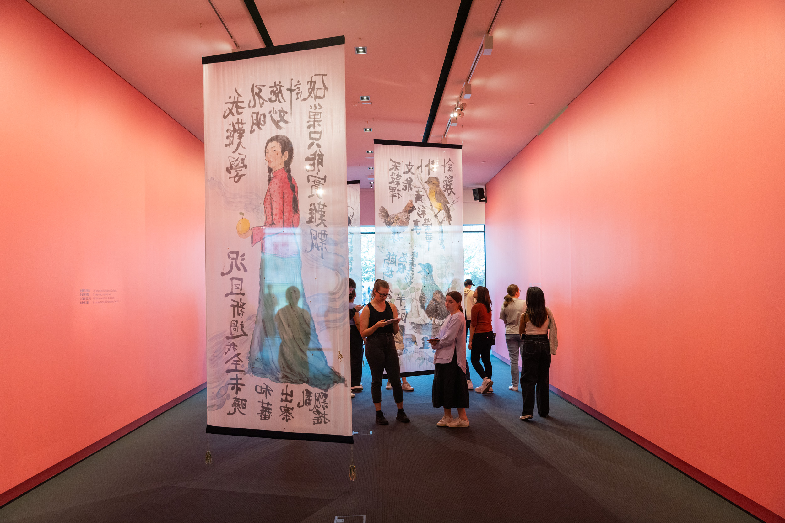Artwork “The novice, fry and fledging" by artist Chun Yin Rainbow Chan installed in UQ Art Museum exhibition “Mare Amoris | Sea of Love”. 