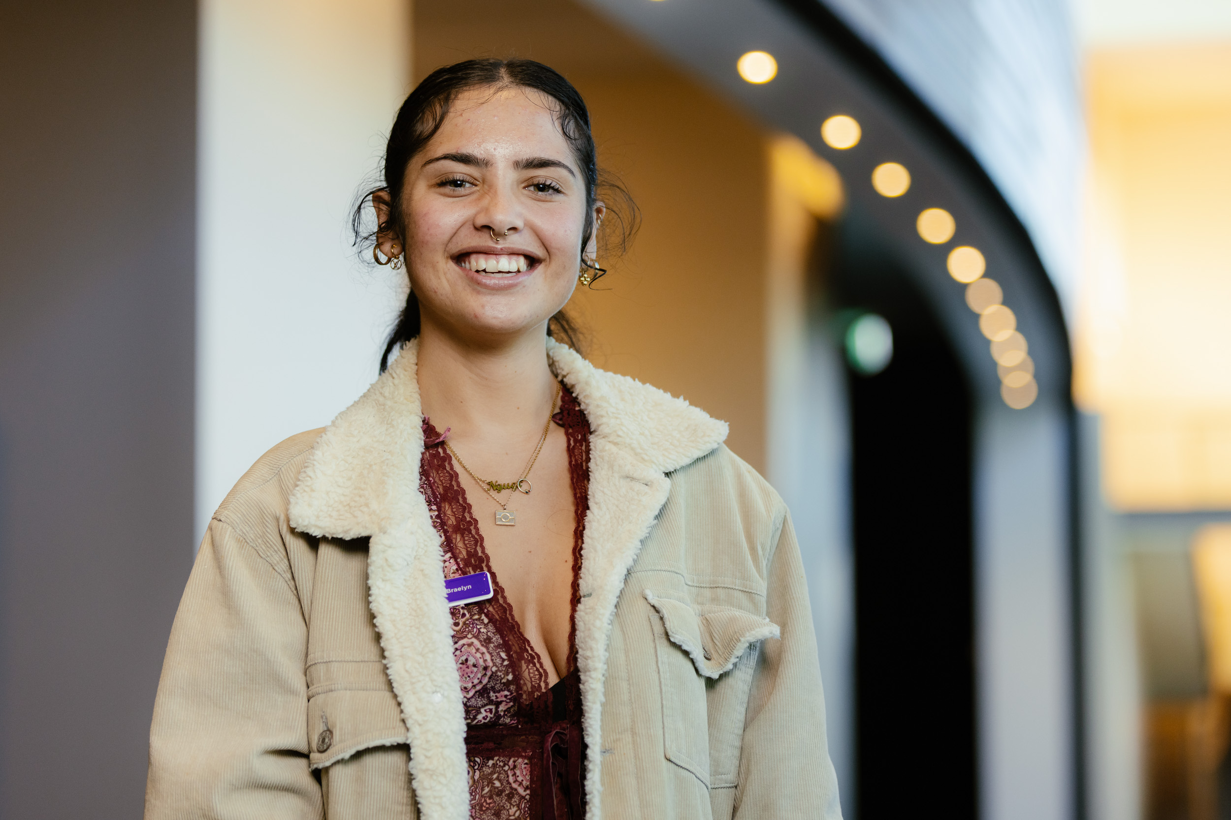 Headshot of 2024 UQ Art Museum Blaklash Curatorial Intern Braelyn Rolfe-Chase