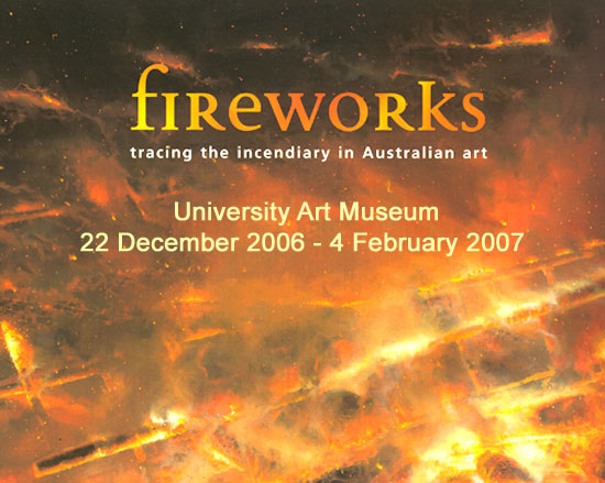 Fireworks tracing the incendiary in Australian art