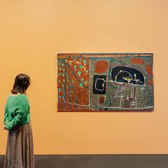 1 person viewing artwork by Jack Green. 